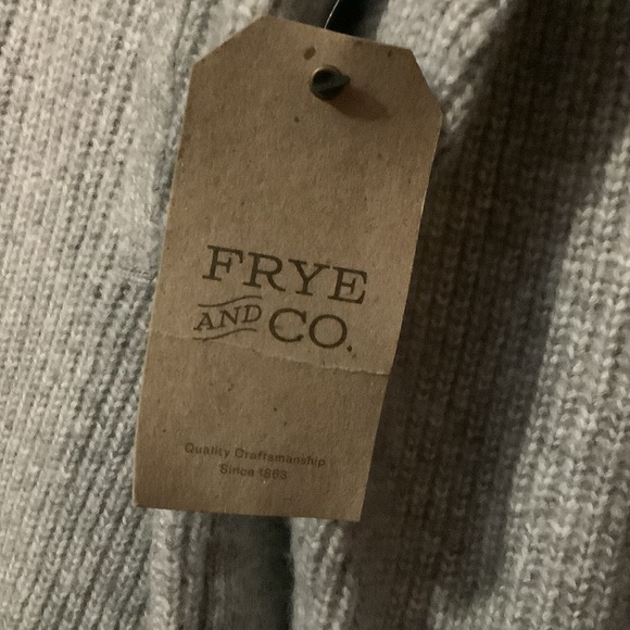 Frye & Co Heather Grey Knit Pullover Sweater Size XL Puff Shoulder NWT - Picture 4 of 7